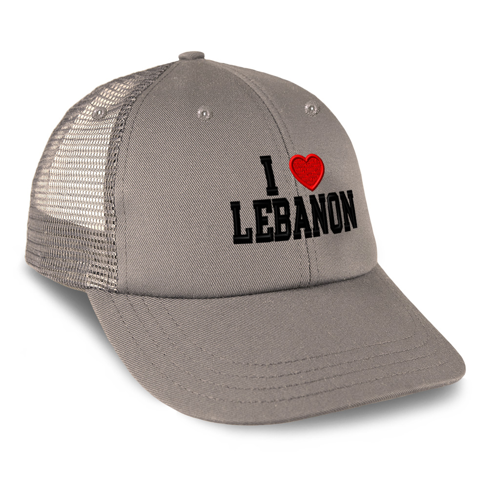 Trucker Hat Baseball Cap I Love Lebanon I Love Cotton Dad Hats for Men & Women - Picture 7 of 14